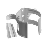 Хомут трубы метал. на дер GL Классика 120/90мм ПВХ (Белый)